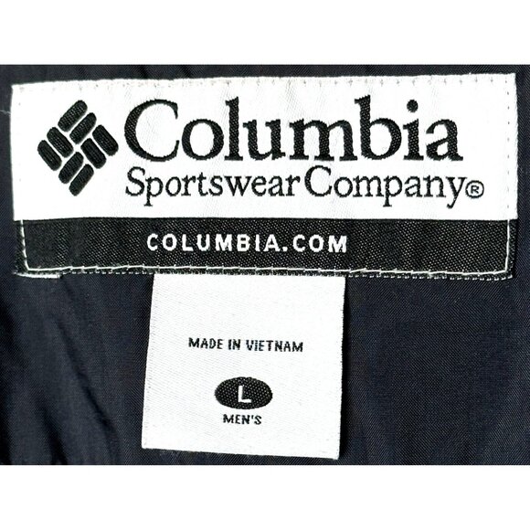 Columbia Mens Jacket Outdoor Hooded Windbreaker Full Zip Hiking Camp Blue Large - Picture 12 of 16